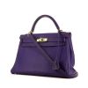 Hermes Kelly 32 cm handbag in purple Iris togo leather - 00pp thumbnail
