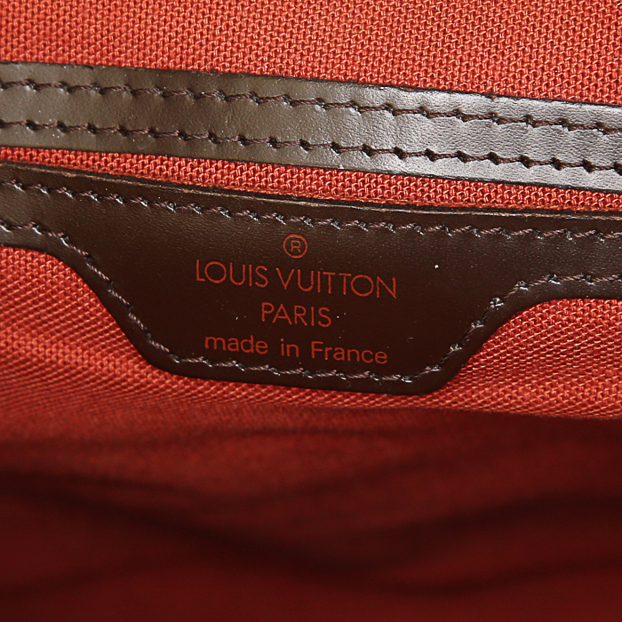 Zaino Louis Vuitton Soho in tela a scacchi ebana e pelle marrone - Detail D2