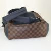Louis Vuitton Zack backpack in brown damier canvas and blue leather - Detail D4 thumbnail