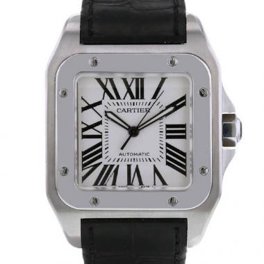 Reloj Cartier Santos-100 de acero Ref :  2656 Circa  2007