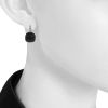 Pomellato Capri earrings in white gold,  jet and diamonds - Detail D1 thumbnail