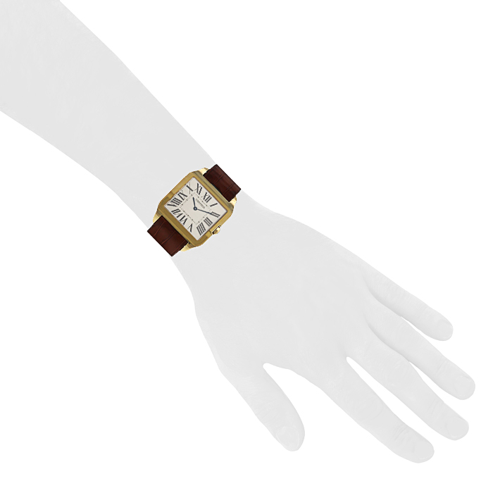 Cartier Santos-Dumont watch in yellow gold Ref:  2649 Circa  2010 - Detail D1