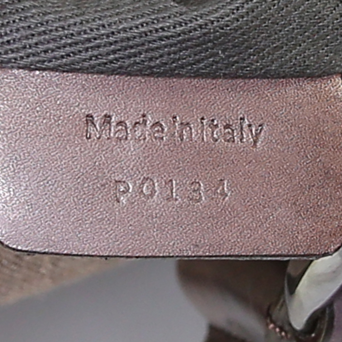 Berluti Un Jour briefcase in brown leather and beige canvas - Detail D3