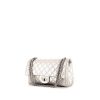 Chanel Timeless shoulder bag in silver quilted leather - 00pp thumbnail
