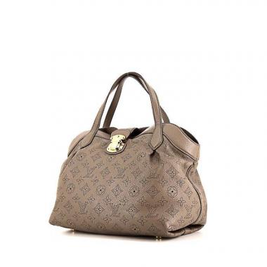 Sac à main Louis Vuitton Cirrus en cuir Mahina taupe
