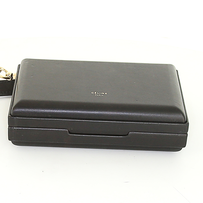 Celine clutch in black leather - Detail D4