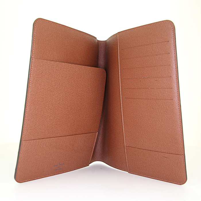 Porta agenda Louis Vuitton in tela monogram marrone - Detail D2