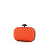 Bottega Veneta Knot pouch in Poppy orange satin and orange water snake - 00pp thumbnail