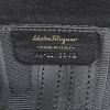 Salvatore Ferragamo shoulder bag in black leather and black patent leather - Detail D3 thumbnail