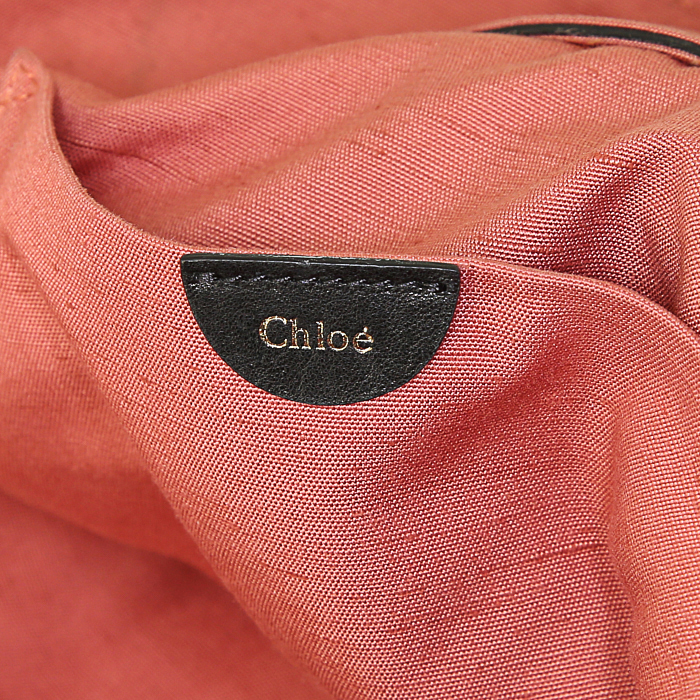 Bolso de mano Chloé Angie en cuero negro - Detail D3