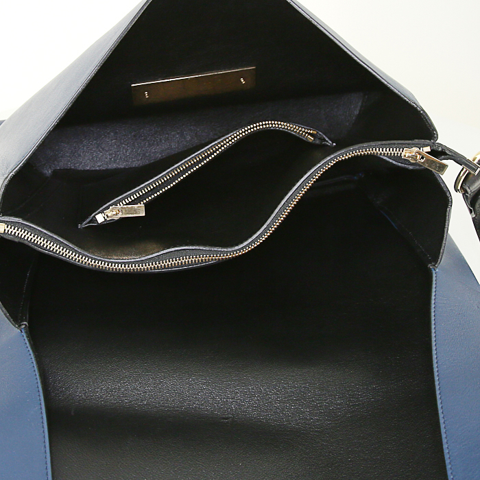 Borsa Celine Blade in pelle blu - Detail D2