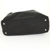 Prada Jacquard shoulder bag in black canvas and black patent leather - Detail D5 thumbnail