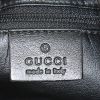 Gucci Jackie handbag in black and beige bicolor monogram canvas and black leather - Detail D3 thumbnail
