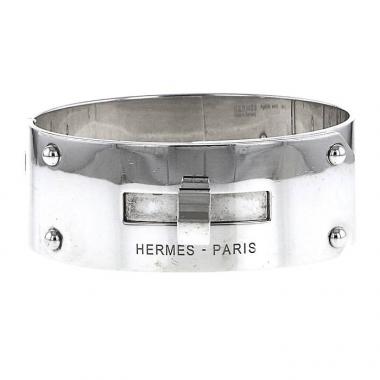 Bracelet ouvrant Hermes Kelly en argent