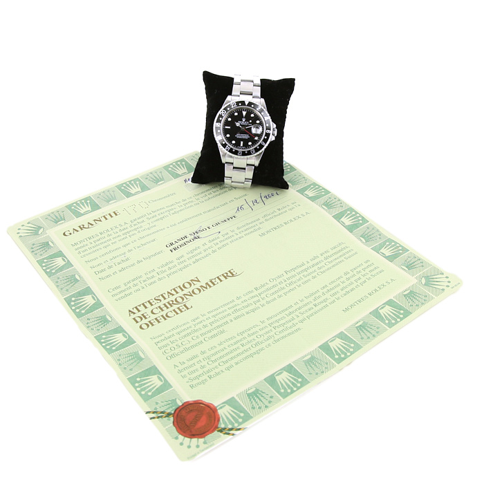 Rolex GMT-Master II watch in stainless steel Ref:  16710 Circa  2000 - Detail D2