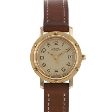 Hermes Clipper watch in 18k yellow gold Ref:  CL4.285 Circa  2000