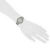 Hermès Clipper Chrono watch in stainless steel Ref:  CL1.310 Circa  1990 - Detail D1 thumbnail