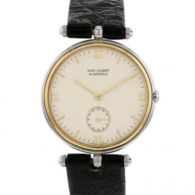 Orologio Van Cleef & Arpels in acciaio e oro placcato Ref :  415104 Circa  1990