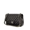 Chanel Timeless jumbo handbag in black grained leather - 00pp thumbnail