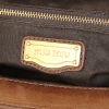 Miu Miu Matelassé shoulder bag in brown quilted leather - Detail D4 thumbnail