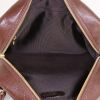 Chanel Vintage handbag in brown quilted grained leather - Detail D2 thumbnail