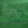 Bolso de mano Celine Trapeze modelo mediano en piel de pitón verde y cuero verde - Detail D4 thumbnail