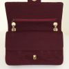 Chanel Vintage handbag in burgundy quilted jersey and burgundy leather - Detail D3 thumbnail