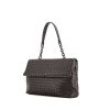 Bottega Veneta Olimpia handbag in anthracite grey intrecciato leather - 00pp thumbnail