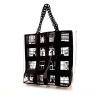 Shopping bag Chanel in resina trasparente e nera raffigurante una serie di personaggi - 00pp thumbnail