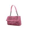 Bottega Veneta Olimpia Tobu Intreccio handbag in pink water snake - 00pp thumbnail