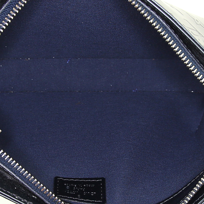 Sac à main Louis Vuitton Fowler en cuir monogram bleu-gris et cuir naturel - Detail D2