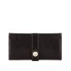 Hermès wallet in black grained leather - 360 thumbnail