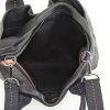 Hermes Caravane small model handbag in black leather and black canvas - Detail D3 thumbnail