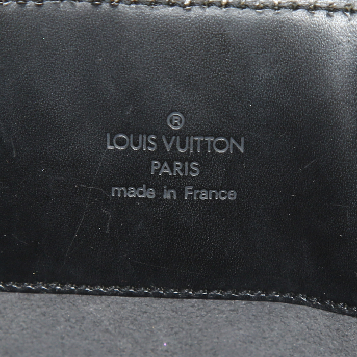 Louis Vuitton Rêverie bag worn on the shoulder or carried in the hand in black epi leather and black plexiglas - Detail D3