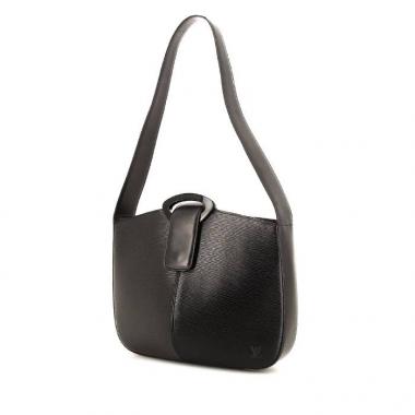 Bolso para llevar al hombro o en la mano Louis Vuitton Rêverie en cuero Epi negro y plexiglás negro