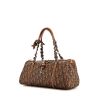 Dior Romantique handbag in brown monogram canvas and natural leather - 00pp thumbnail
