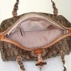 Dior Romantique handbag in brown monogram canvas and natural leather - Detail D2 thumbnail