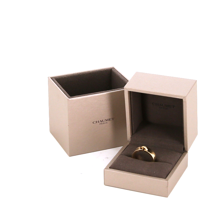 Chaumet Lien medium model ring in yellow gold and diamonds - Detail D2