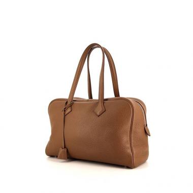 Sac à main Hermes Victoria en cuir togo marron
