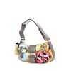 Dior Street Chic handbag in pink, yellow and blue multicolor canvas and grey patent leather - 00pp thumbnail