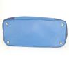 Bolso de mano Prada Galleria modelo grande en cuero saffiano dos tonos azul y azul oscuro - Detail D4 thumbnail