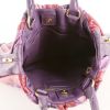 Bolso de mano Prada en cuero rosa, violeta y rojo - Detail D2 thumbnail