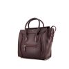 Celine Luggage Micro handbag in plum leather - 00pp thumbnail