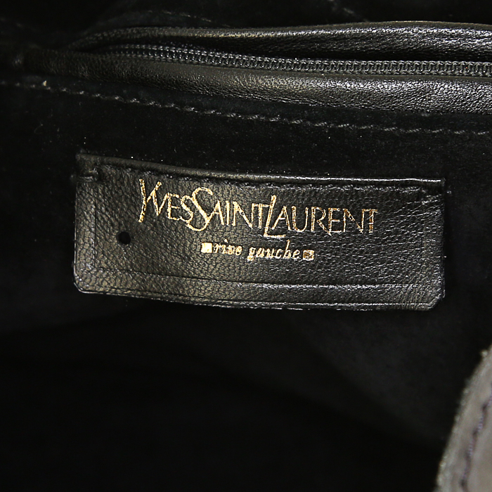 Sac à main Saint Laurent Overseas en daim gris - Detail D3