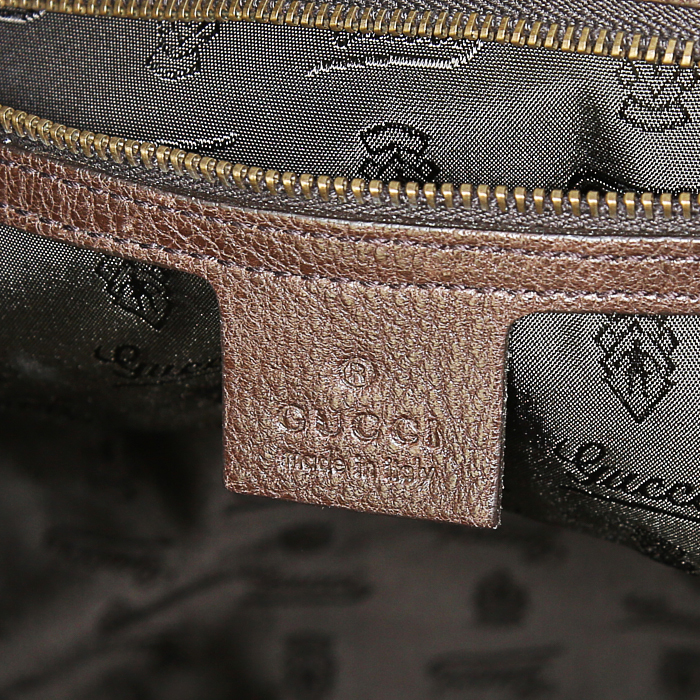 Gucci Babouska handbag in brown and beige python - Detail D3