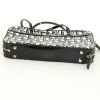 Dior Vintage handbag in black and white monogram canvas and black patent leather - Detail D4 thumbnail