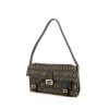 Fendi Mini Baguette handbag in green and brown canvas and green leather - 00pp thumbnail