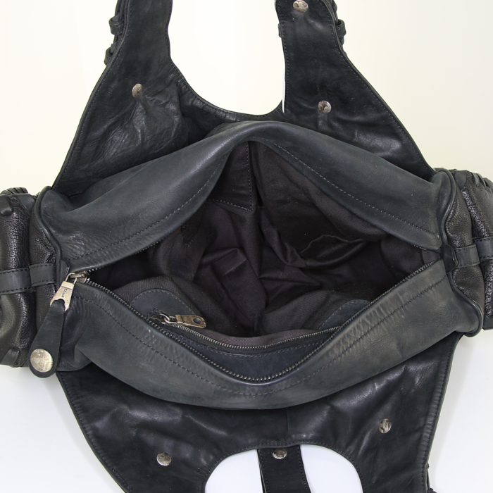 Chloé Silverado handbag in black leather - Detail D2