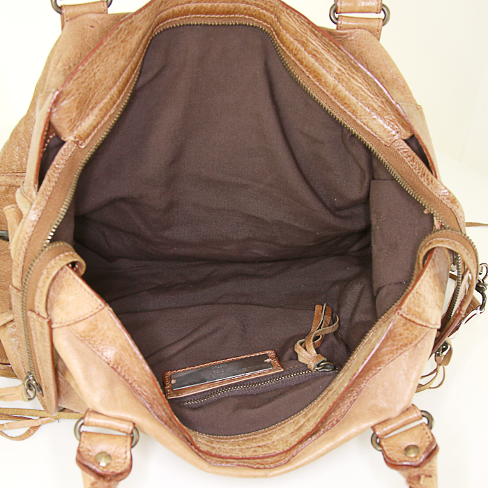 Borsa Balenciaga Classic City in pelle marrone - Detail D3