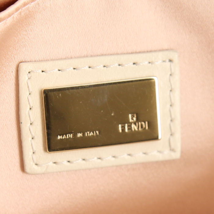 Borsa Fendi in pelle bianco sporco e pelliccia bianco sporco - Detail D4